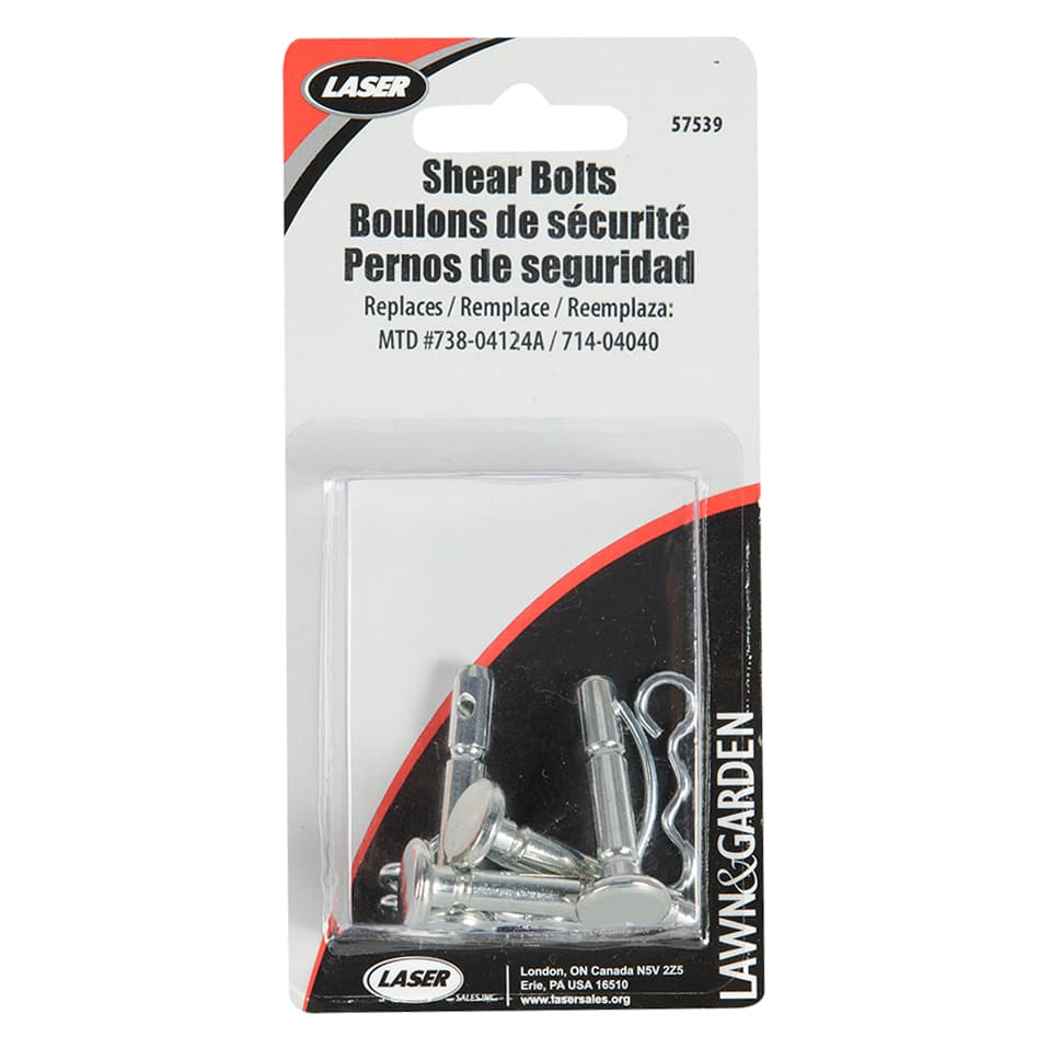 Shear Bolts 1/4 in. x  1-5/8 in. Pkg/4