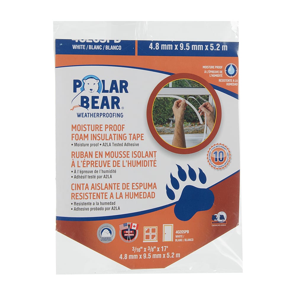 Ruban coupe-froid en mousse 3/16&nbsp;po&nbsp;x&nbsp;3/8&nbsp;po&nbsp;x&nbsp;17&nbsp;pi