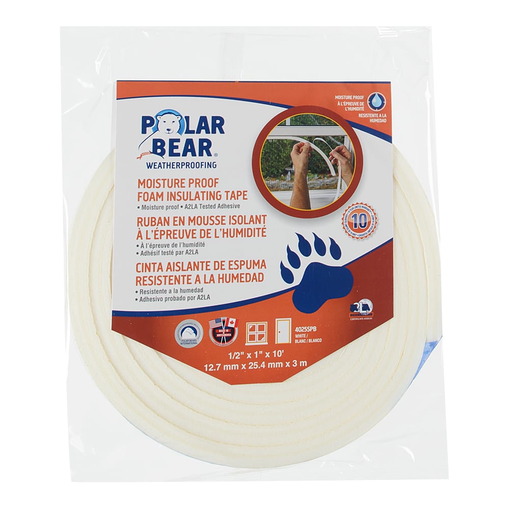 Ruban coupe-froid en mousse 1/2 po x 1 po x 10 pi