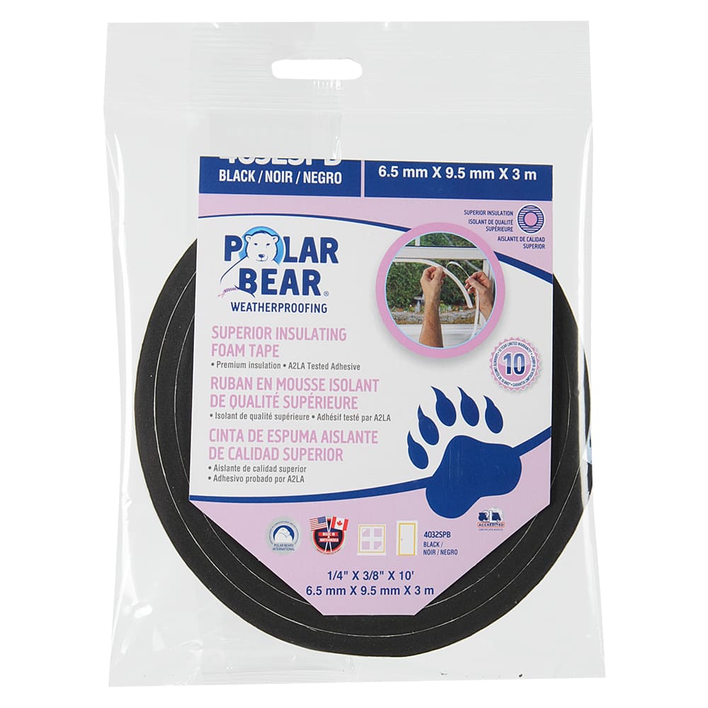 Foam Insulating Tape 1/4 in. x 3/8 in. x 10 ft.