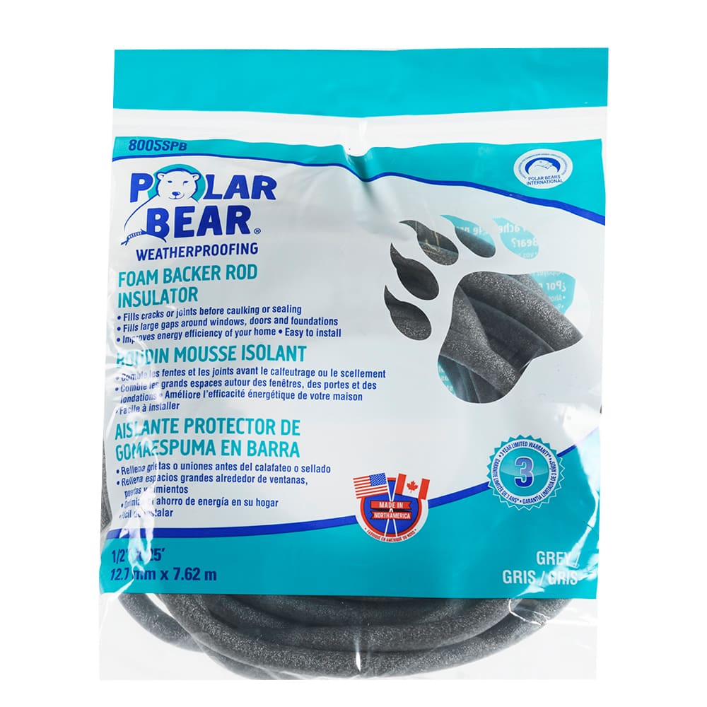 Boudin de mousse isolante 1/2 po x 25 pi