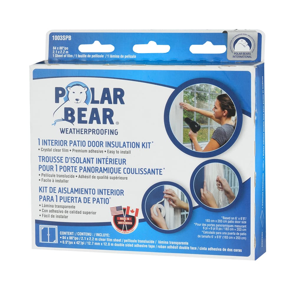 Ensemble de pellicule isolante pour porte patio 84 po x 86 po
