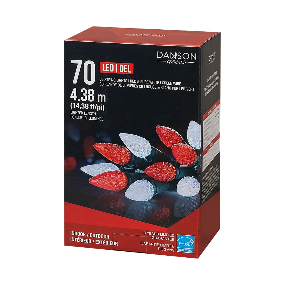 70 C6 LED Lights Set Red &amp