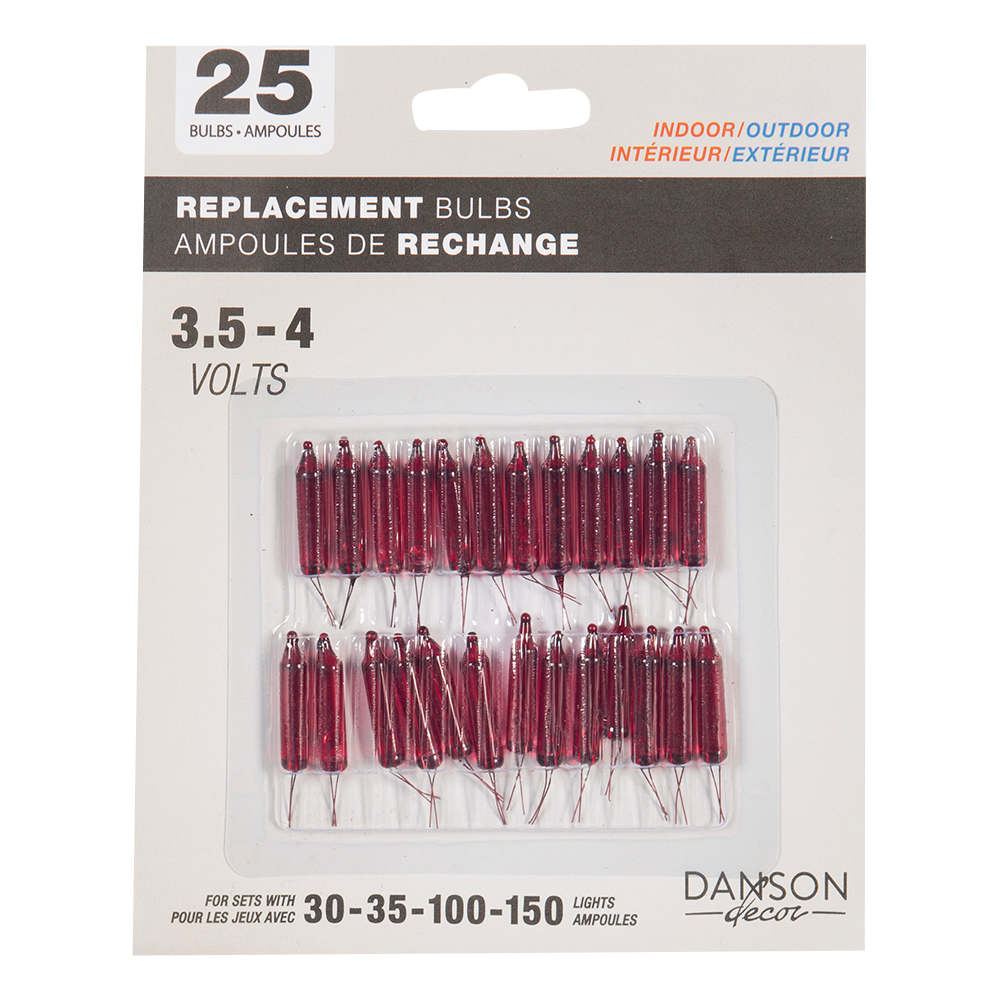 Christmas Mini-Bulbs 2.5 V-3 V, Multicolour Pkg/25