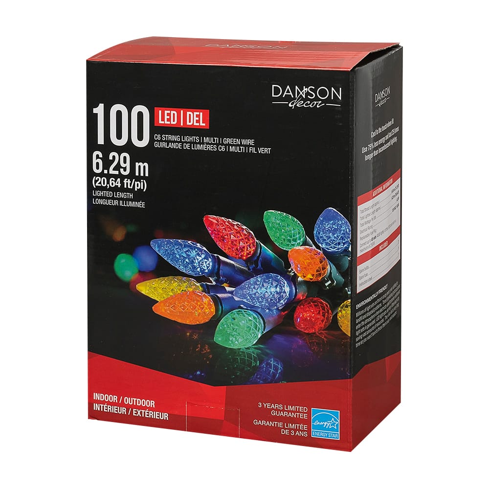 100 C6 LED Lights Set Multicolour