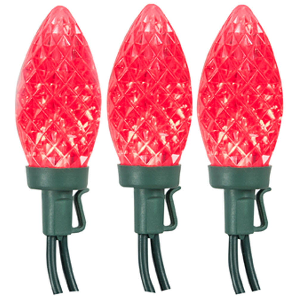 Jeu de 25 lumières DEL C9 Rouge