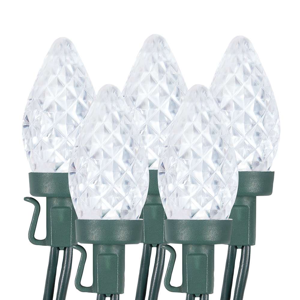50 C9 LED Lights Set Pure White