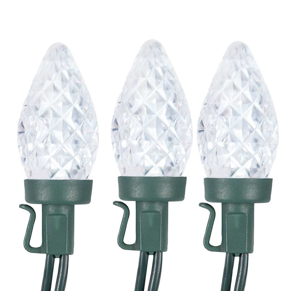 50 C9 LED Lights Set Pure White