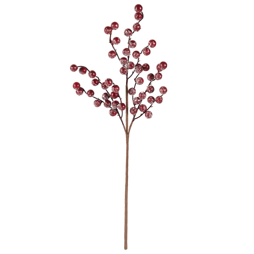 Pic décoratif boules rouges 24 po