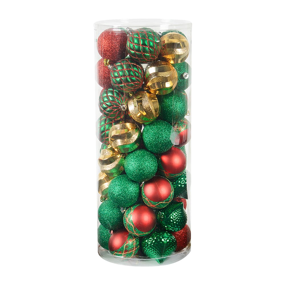 Boules de Noël 2&nbsp;3/4&nbsp;po&nbsp;et&nbsp;3&nbsp;1/8&nbsp;po Ens/50