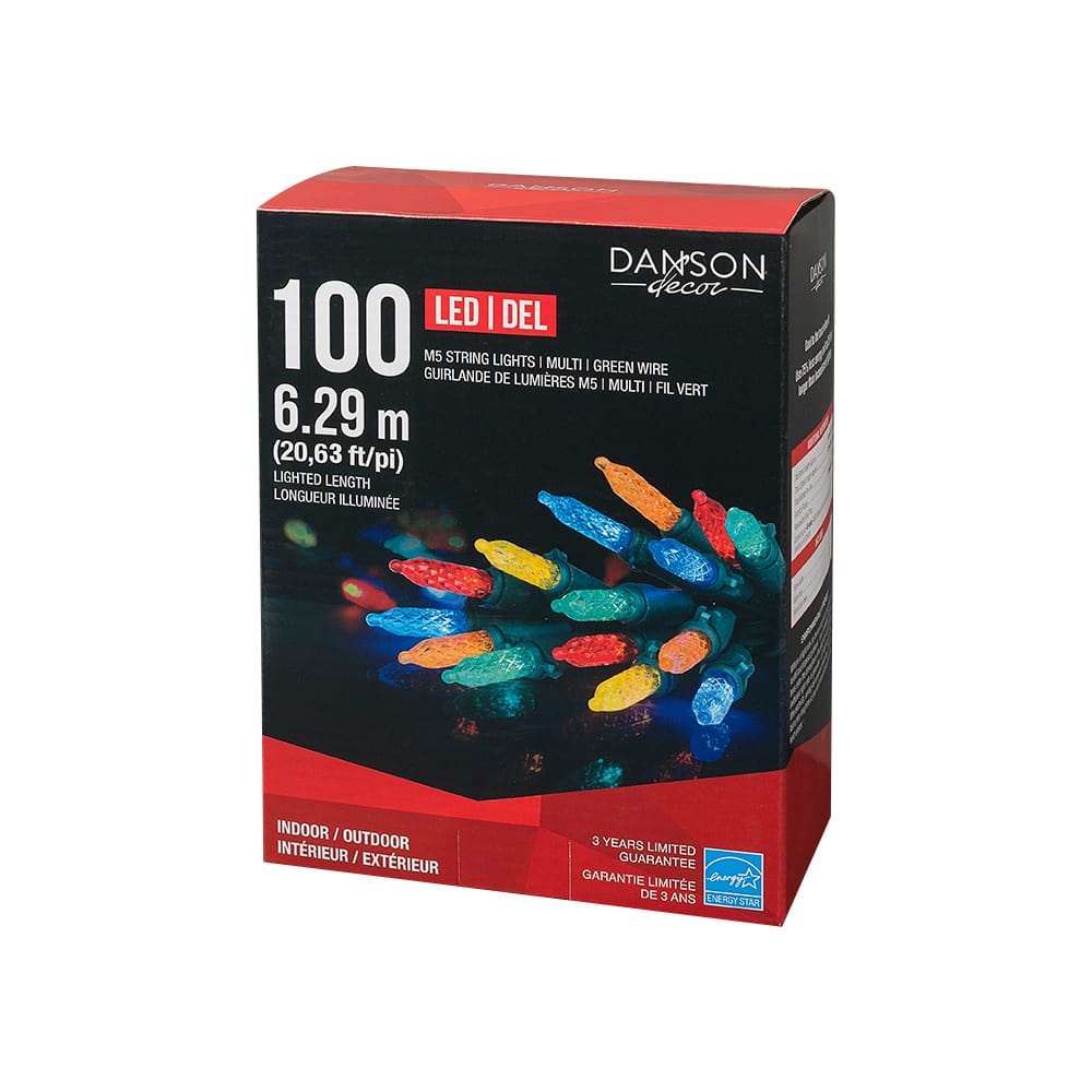 Jeu de 100 lumières DEL M5 mini multicolore