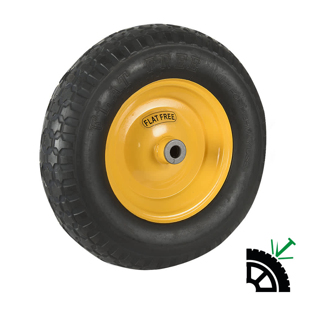 Roue et pneu anti-crevaison pour brouette 16&nbsp;po (Jante&nbsp;de&nbsp;8&nbsp;po) GARANT