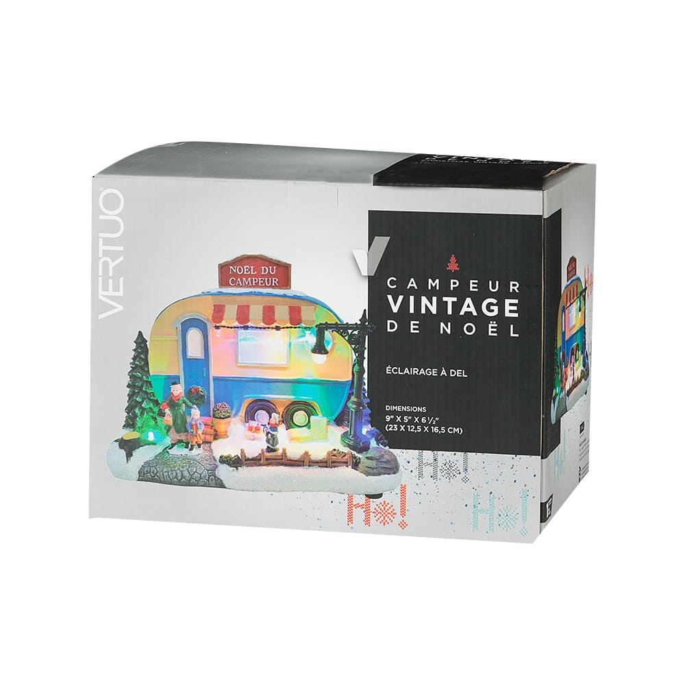 Campeur de Noël vintage illuminé