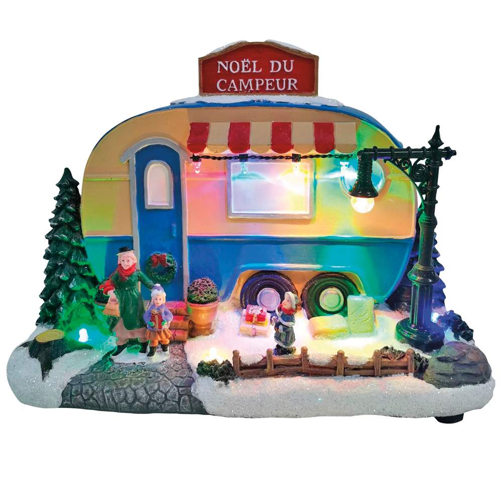 Campeur de Noël vintage illuminé