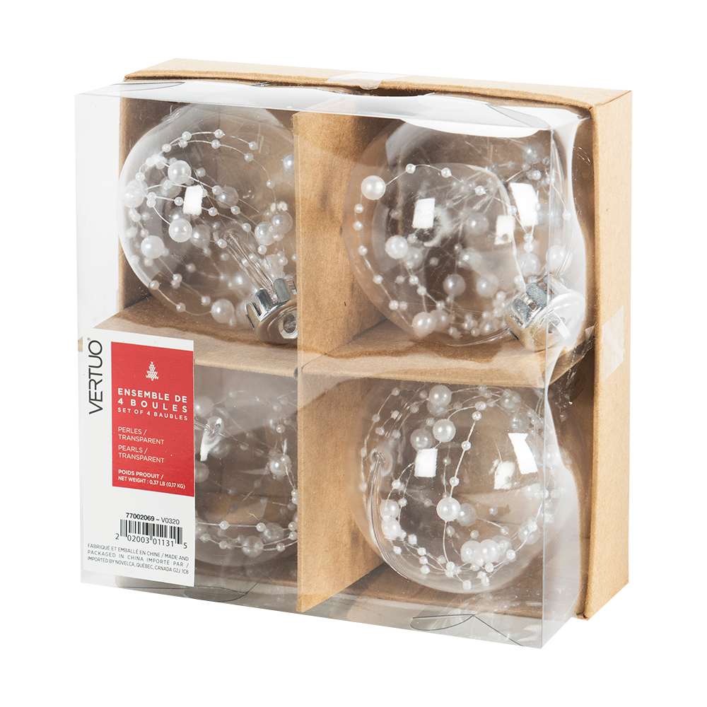 Boules de Noël 3 po Pqt/4