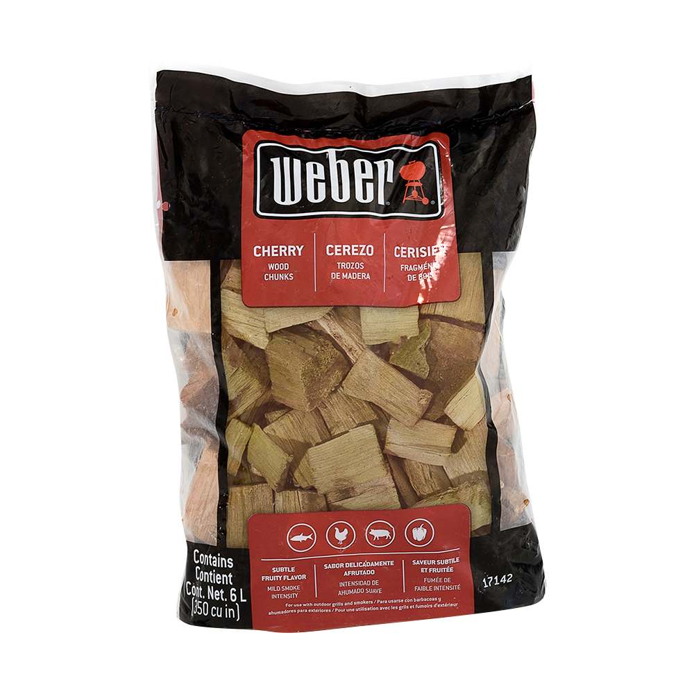 WEBER Cherry BBQ Smoker Wood Chunks 4&nbsp;lb