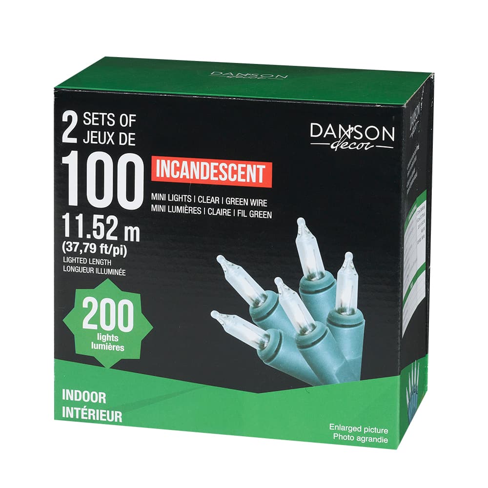 100 Mini Lights Set Clear Set/2