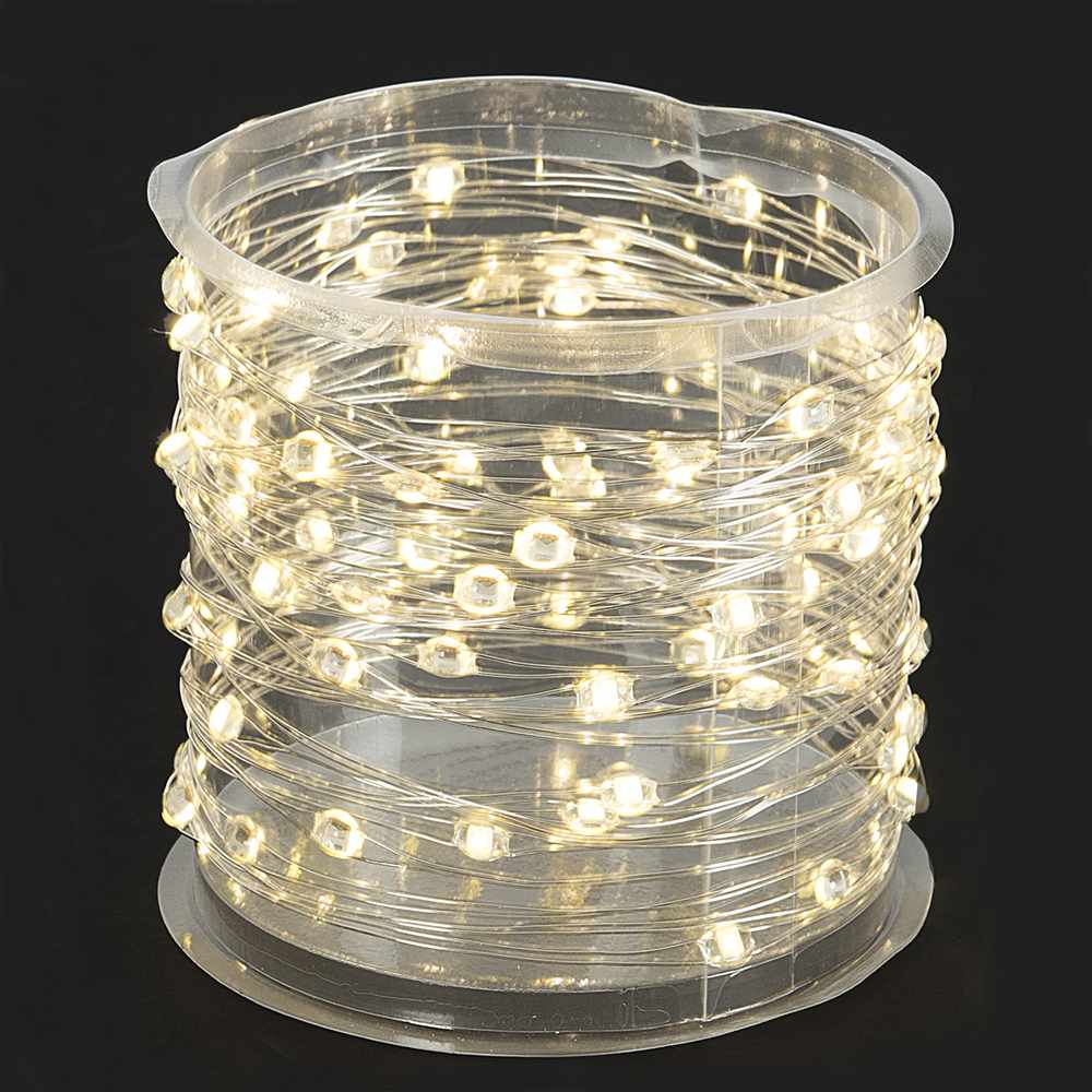 Jeu de 80 lumières micro DEL Blanc chaud