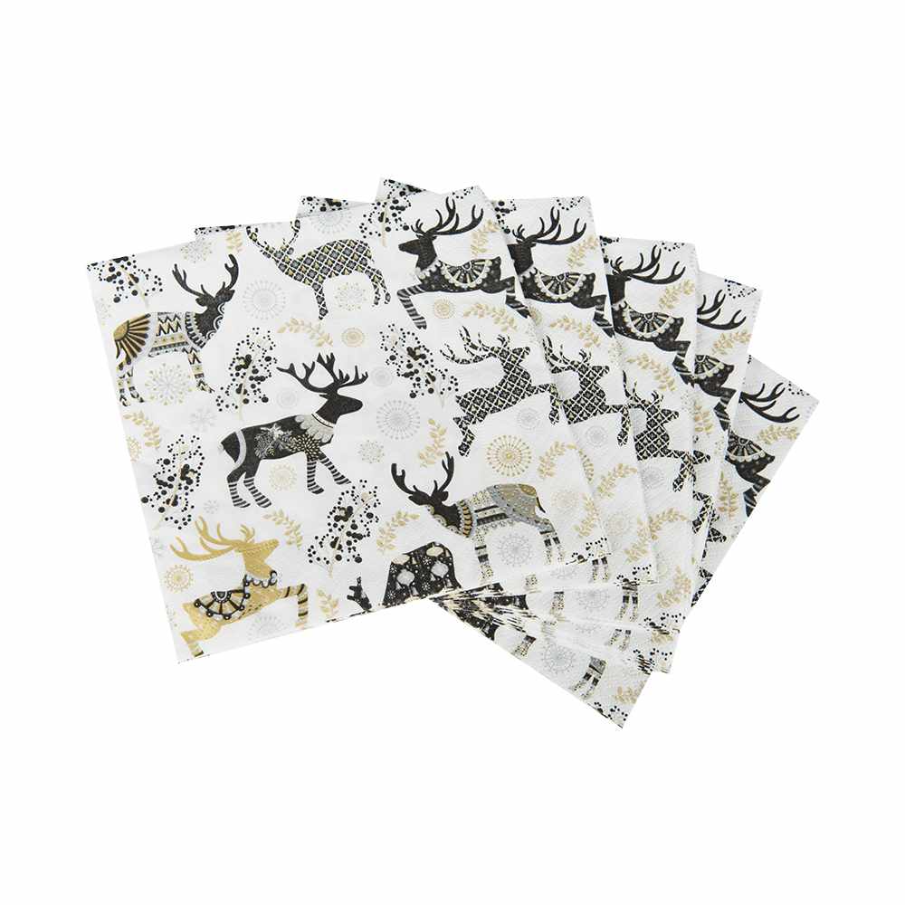 Serviettes de table cerfs Pqt/20