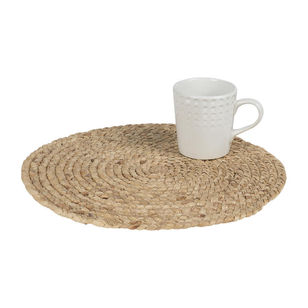 Placemat Round Woven Natural 15&nbsp;in.