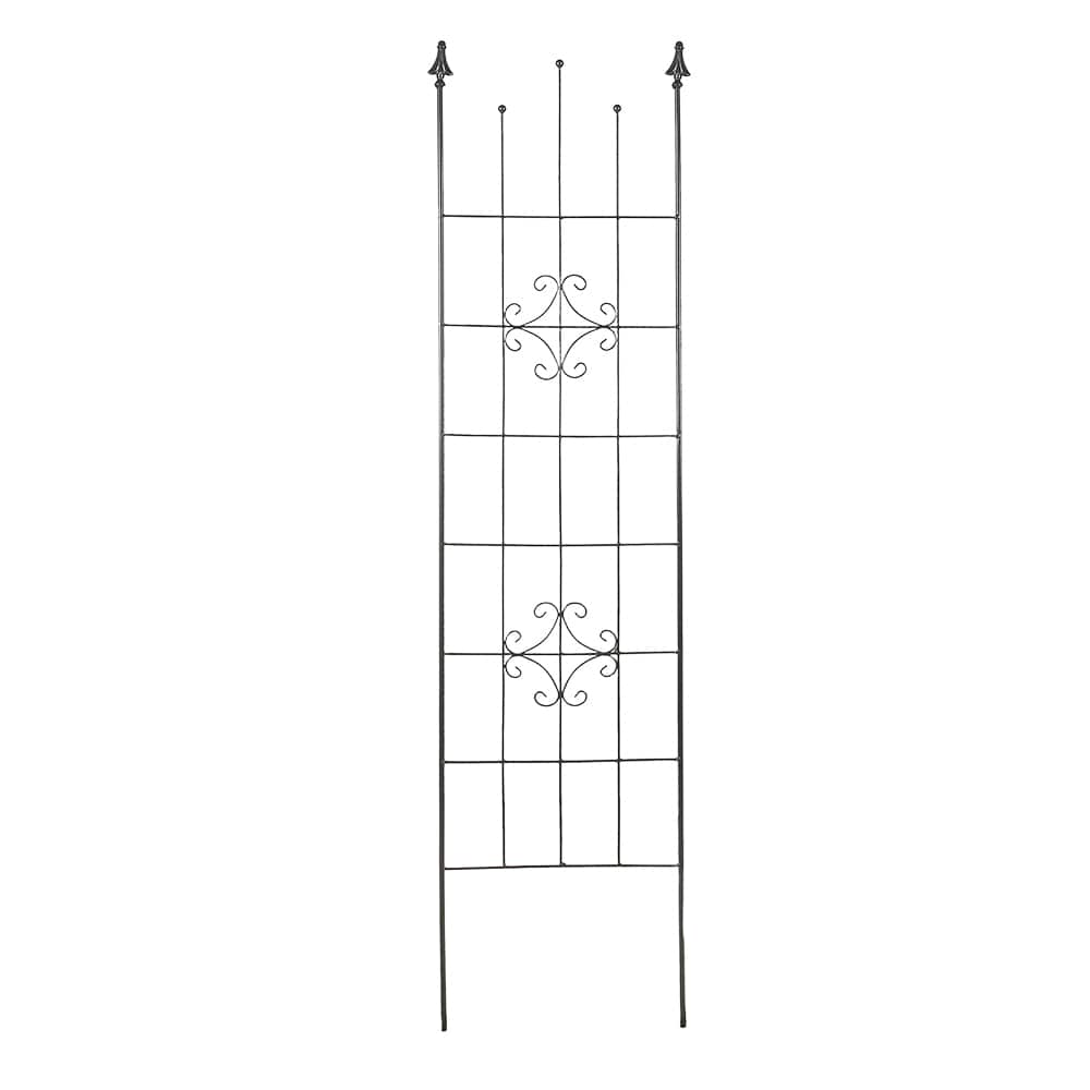 VERTUO Decorative Grey Steel Trellis 16 1/8 in. x 70 1/2 in.