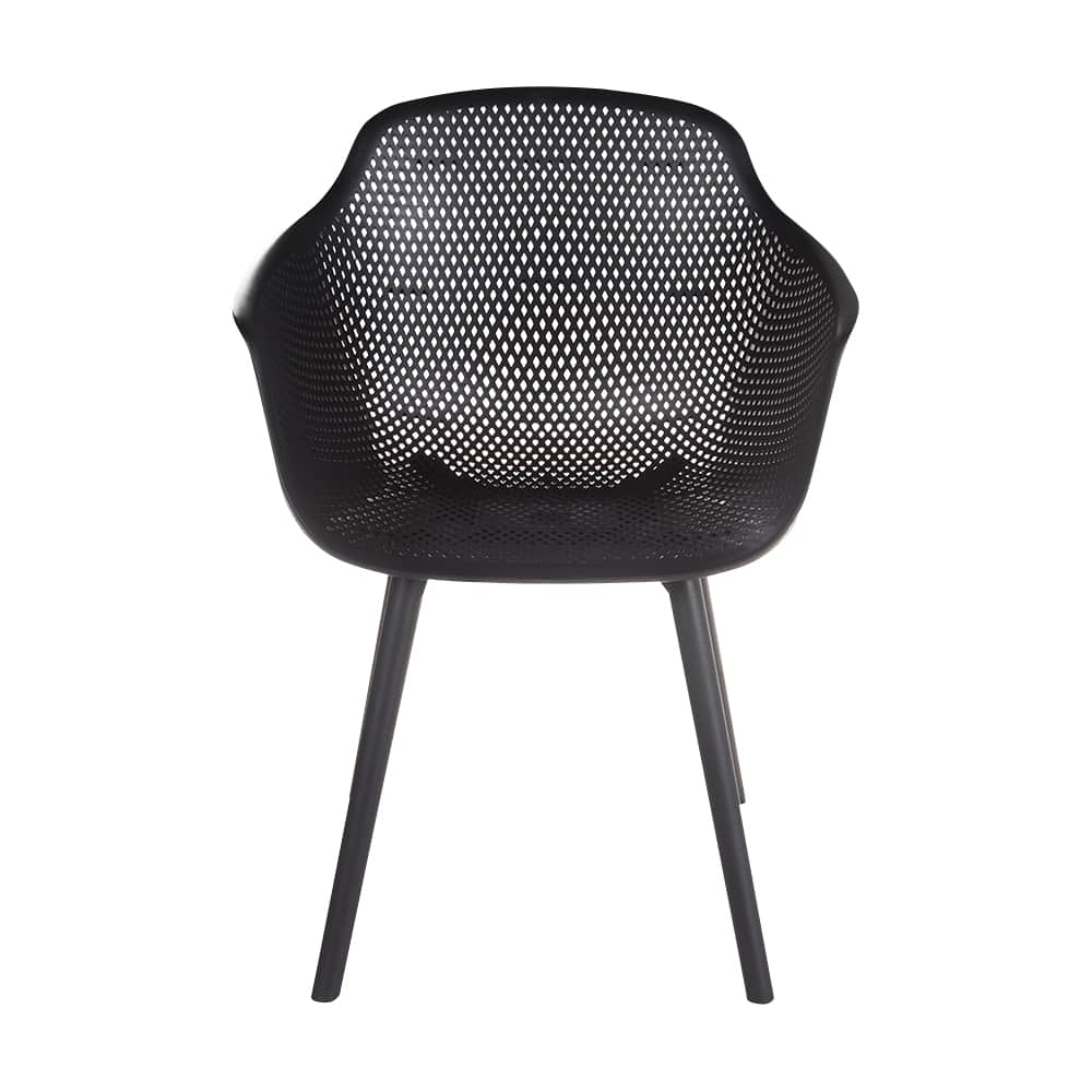 Chaise coquille avec accoudoirs en polypropylène noir VERTUO