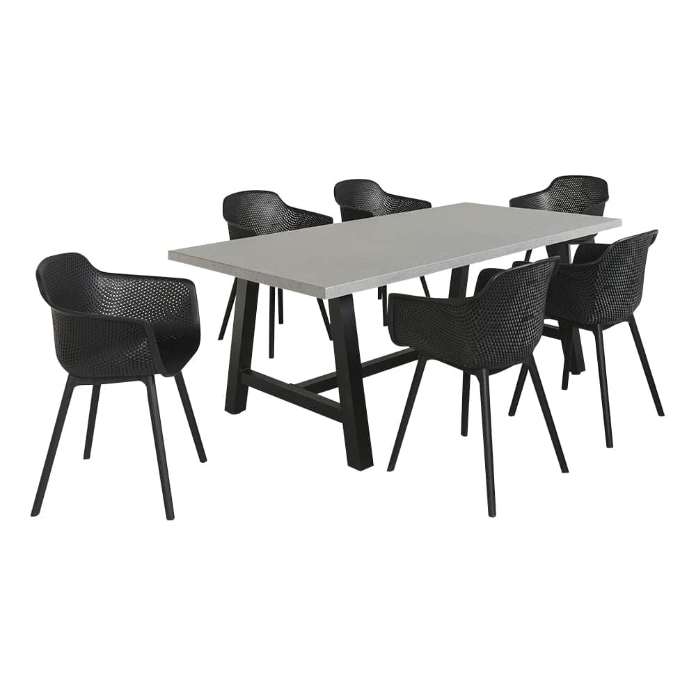 Chaise coquille avec accoudoirs en polypropylène noir VERTUO