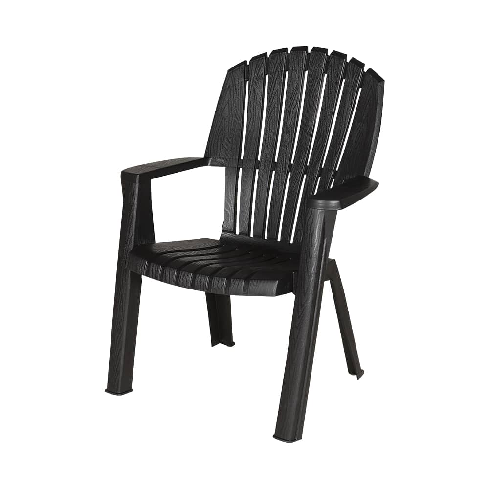 GRACIOUS LIVING Cape Cod Resin Chair Black