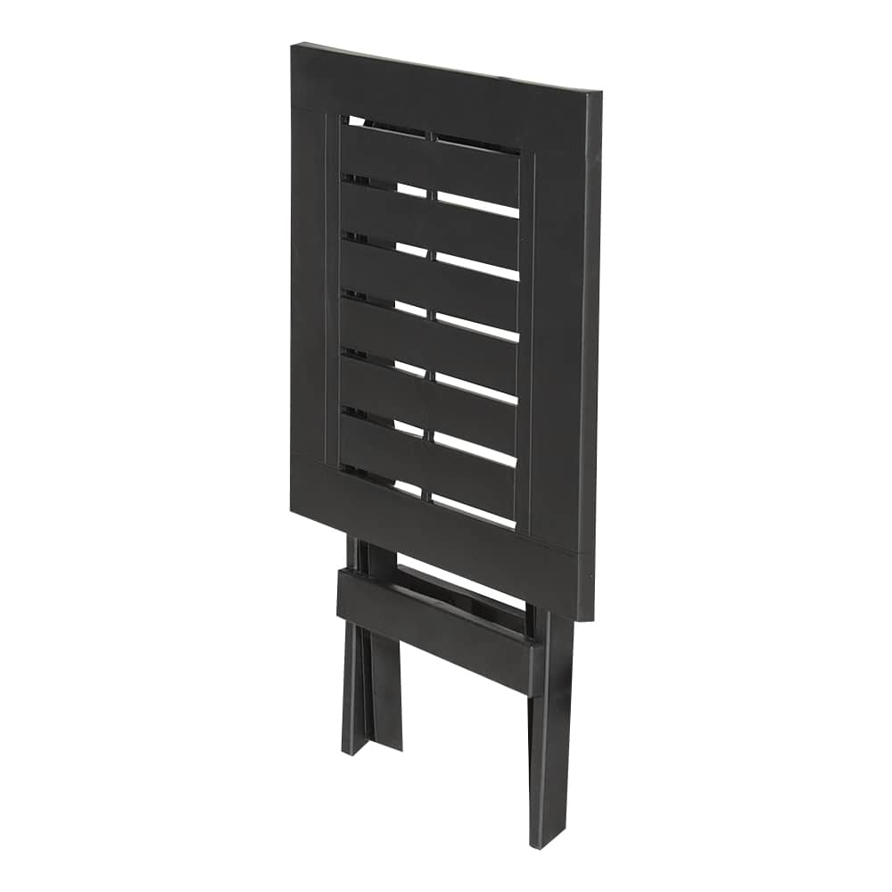 Black Resin Folding Side Table 17 in.