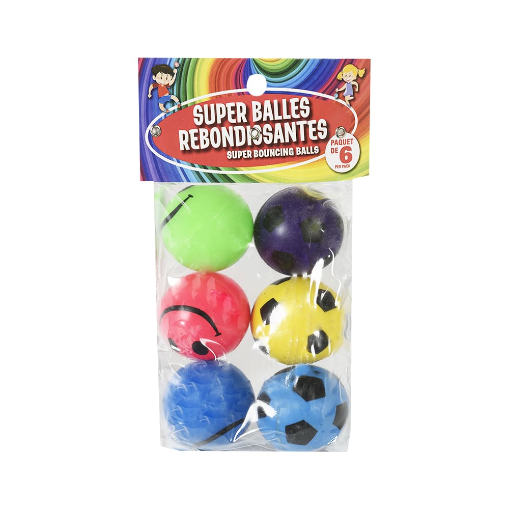 Ensemble de 6 super balles rebondissantes