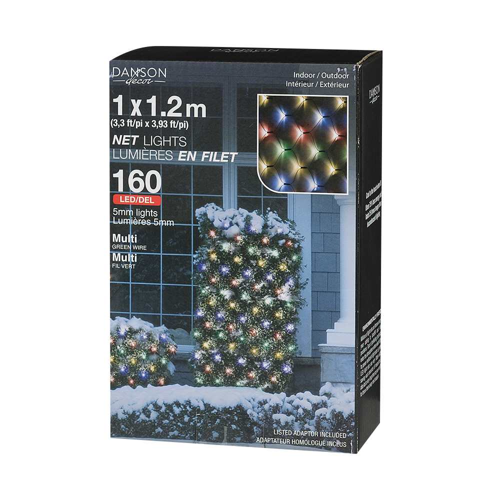 160 LED Net Lights Set Multicolour
