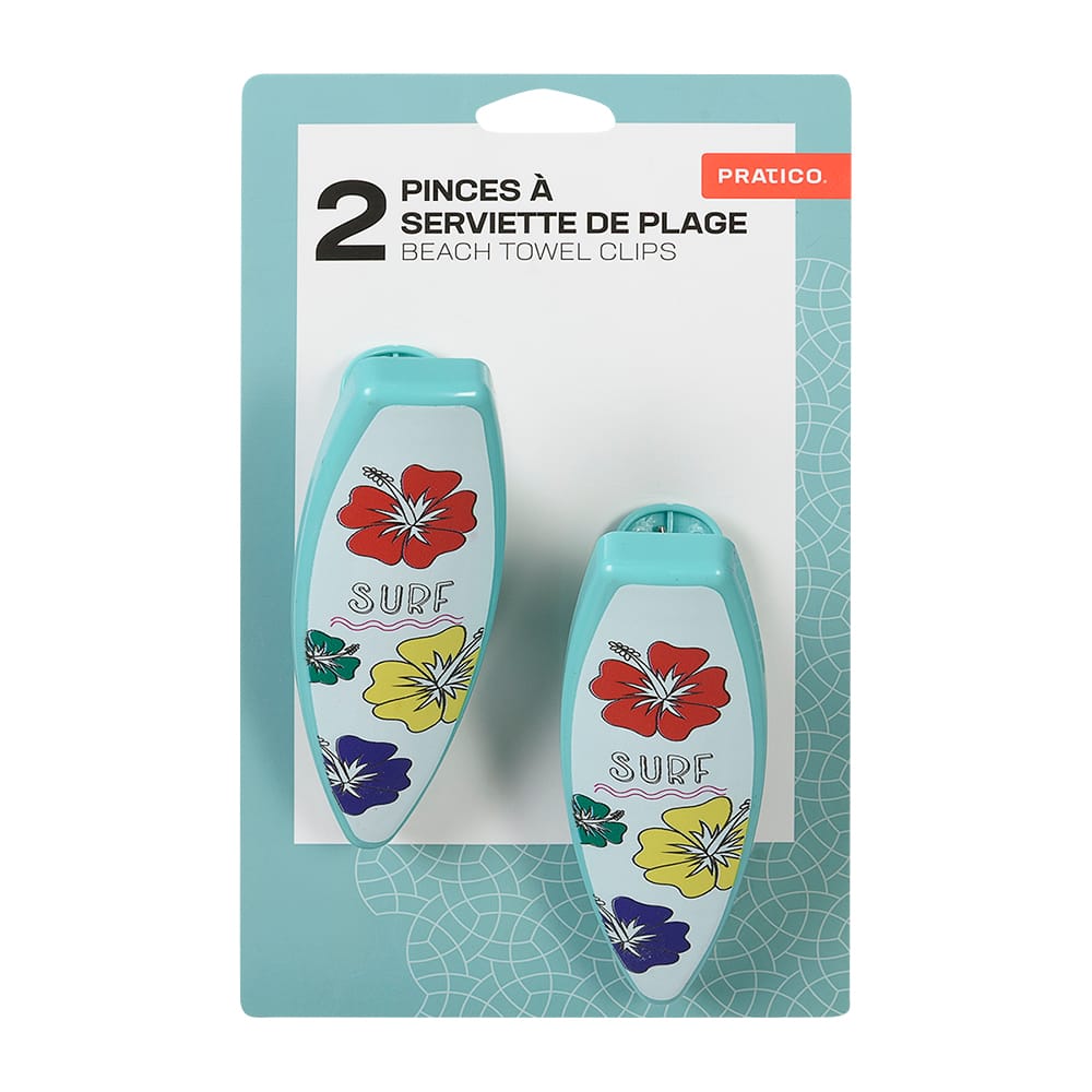 Surf Beach Towel Clips Pkg/2