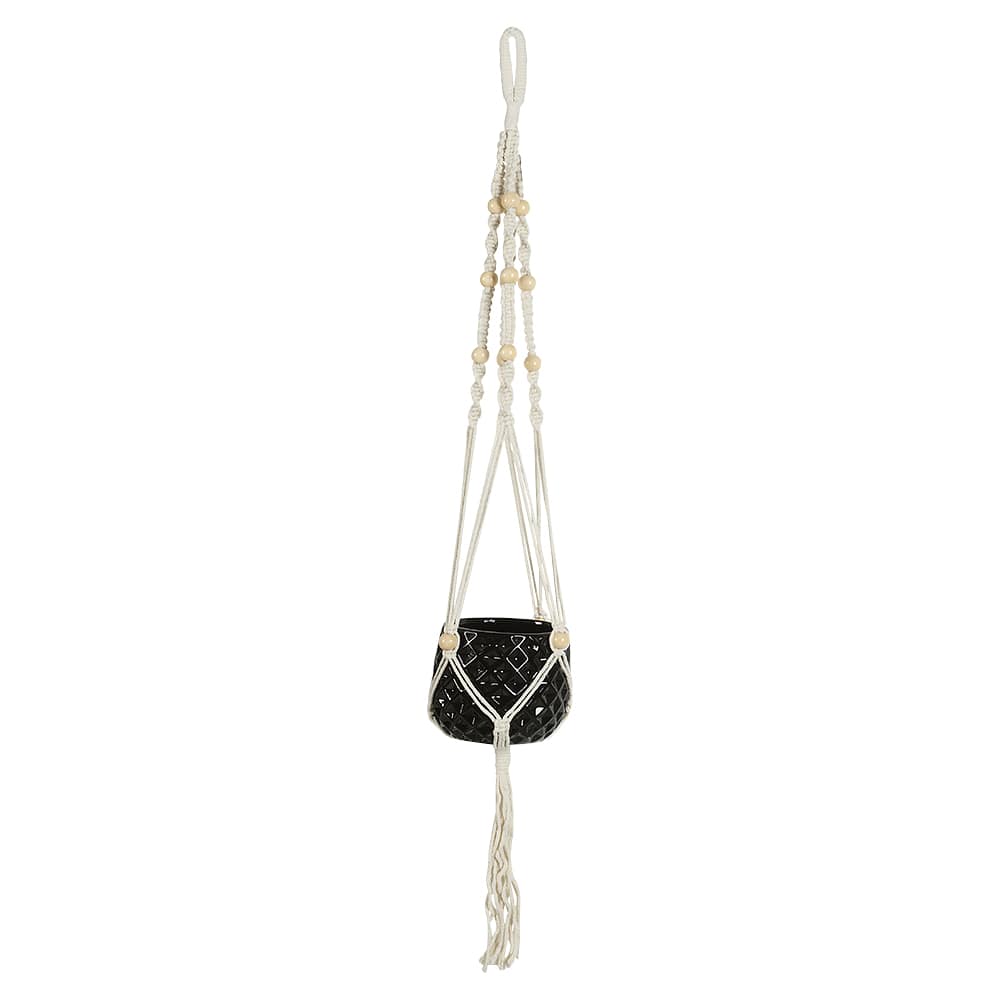 VERTUO Macrame Plant Hanger Beige 39 3/8 in.