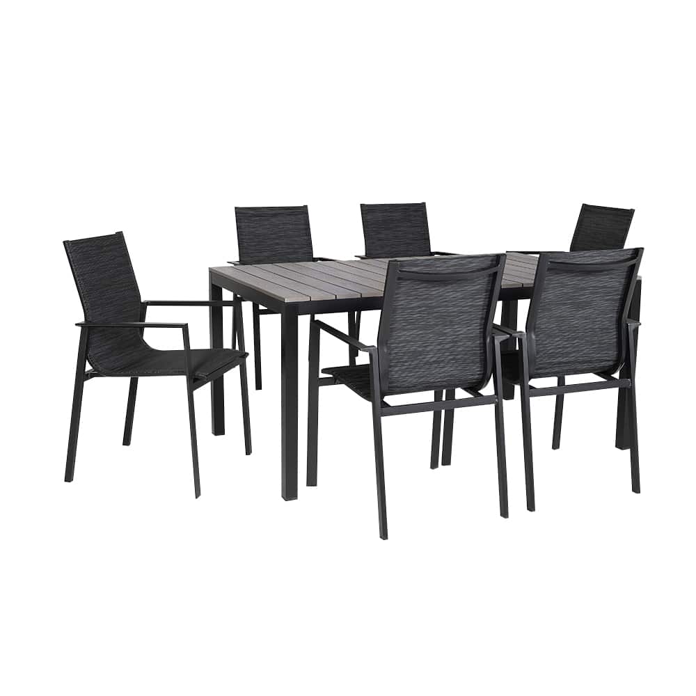 Table de jardin rectangulaire en aluminium et bois de composite 37&nbsp;po&nbsp;x&nbsp;63&nbsp;po VERTUO