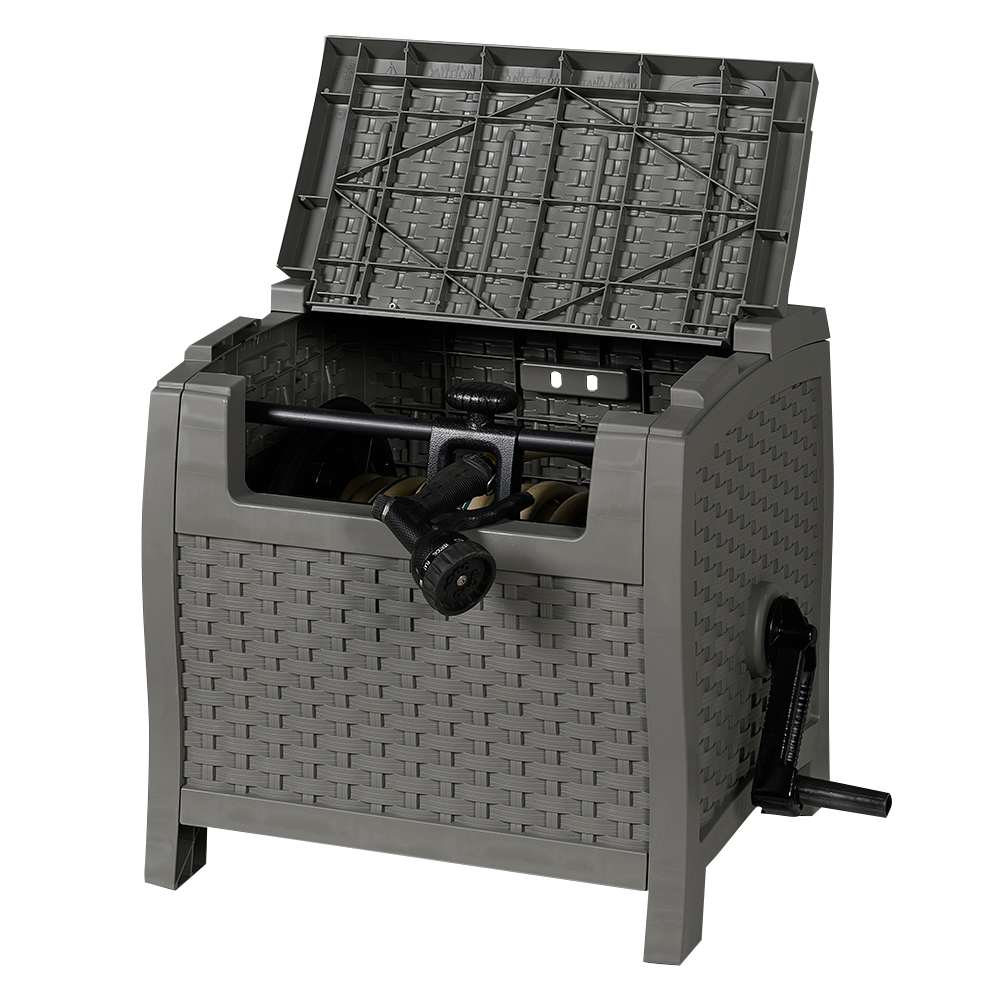 Dévidoir de patio pour tuyau d'arrosage 175 pi