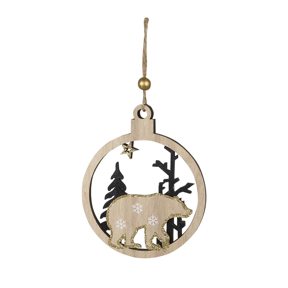 Ornement boule ours 5 1/2 po
