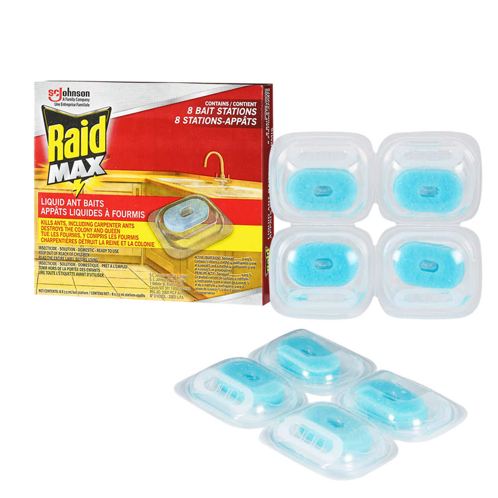 Appâts liquides à fourmis Raid Max Pqt/8
