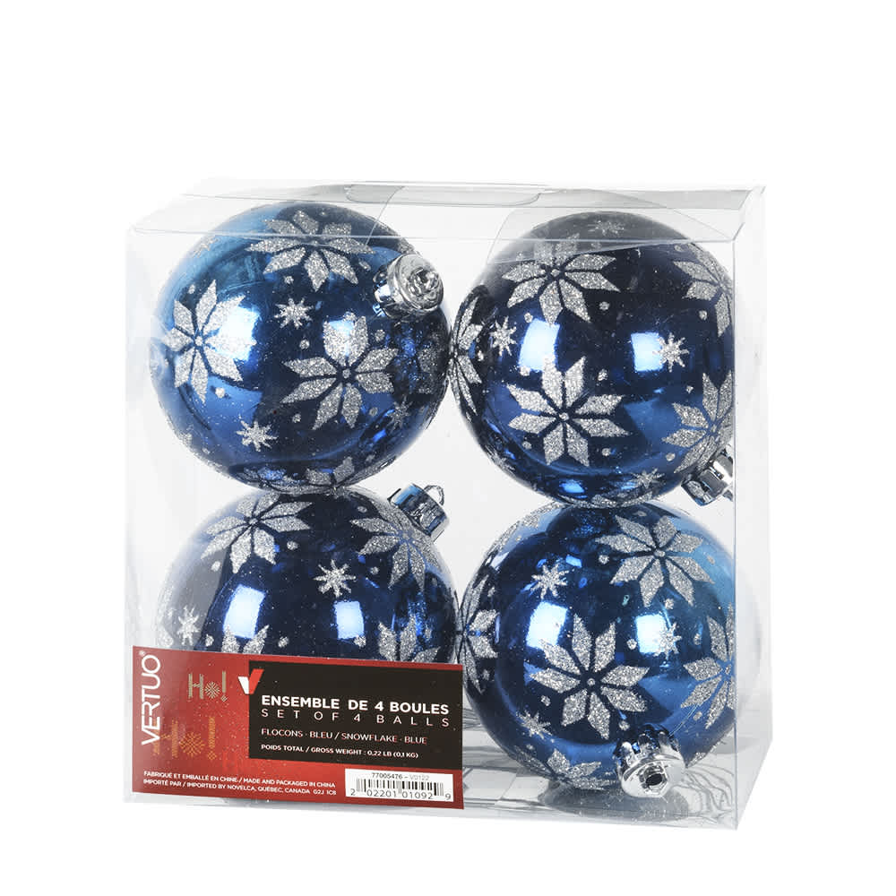 Boules de Noël 3&nbsp;po Pqt/4