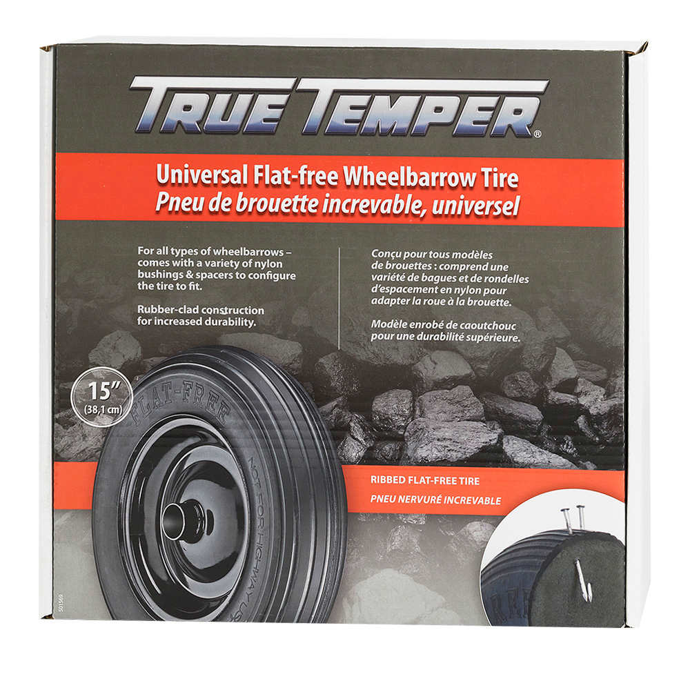 Roue et pneu anti-crevaison pour brouette 15&nbsp;po GARANT