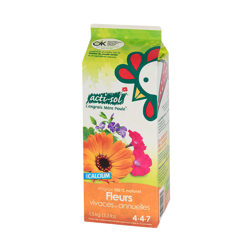 Engrais pour fleurs vivaces et annuelles 4-4-7, 1,5&nbsp;kg