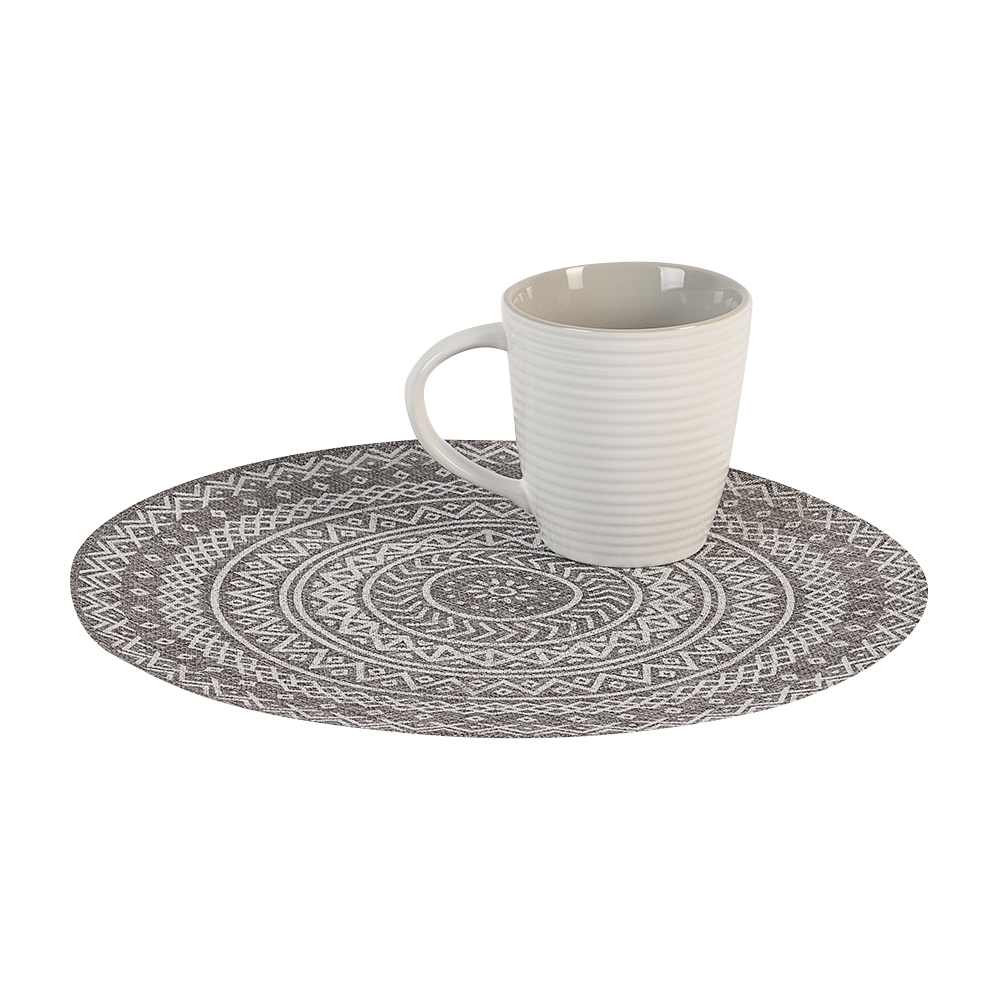 Napperon rond gris 15&nbsp;po VERTUO