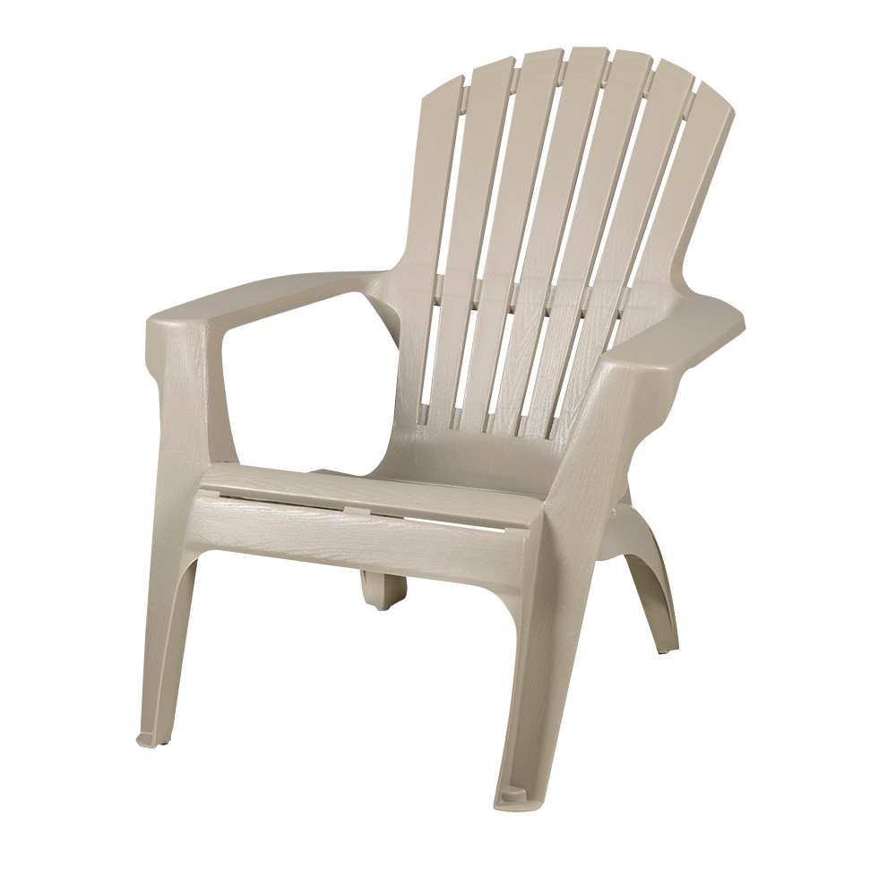 Chaise Adirondack robuste en résine beige GRACIOUS LIVING