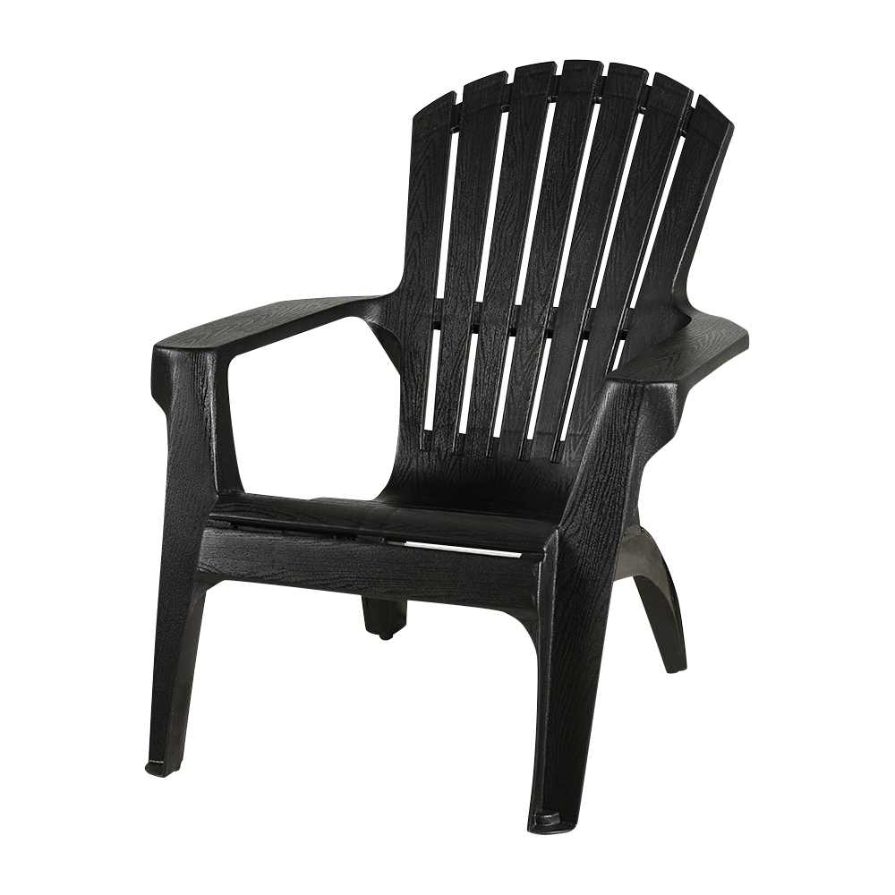 Chaise Adirondack robuste en résine noir GRACIOUS LIVING
