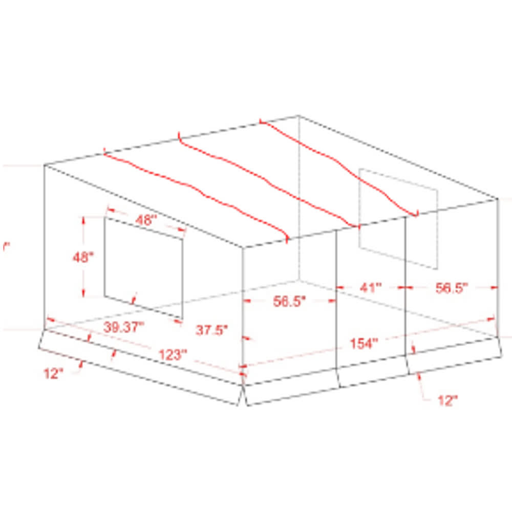 Toile hivernale pour abri soleil mural 10&nbsp;pi&nbsp;x&nbsp;12&nbsp;pi