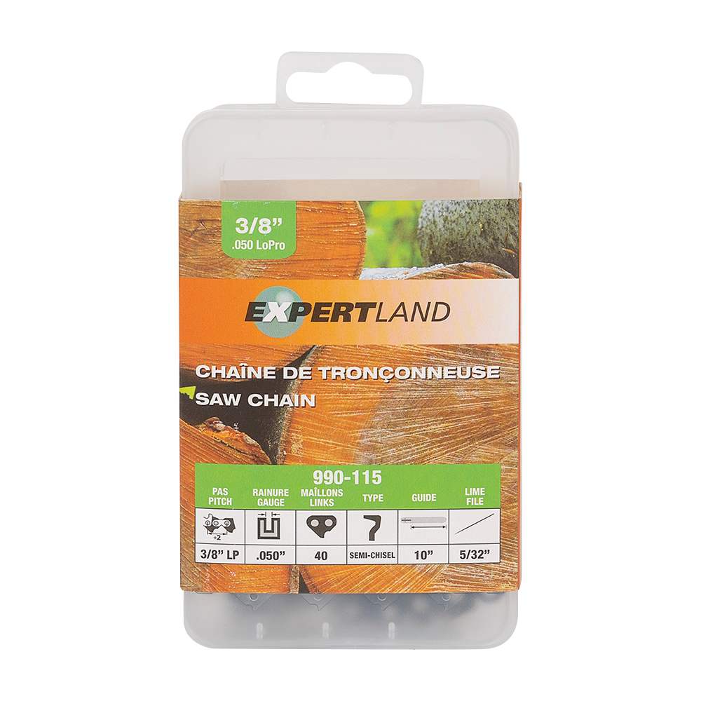 Chaîne de remplacement pour scie 10 po, 3/8 po LP, 0,050 po, 40 maillons