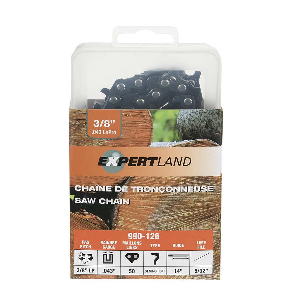 Chaîne de remplacement pour scie 14&nbsp;po, 3/8&nbsp;po&nbsp;LP, 0,043&nbsp;po, 50&nbsp;maillons