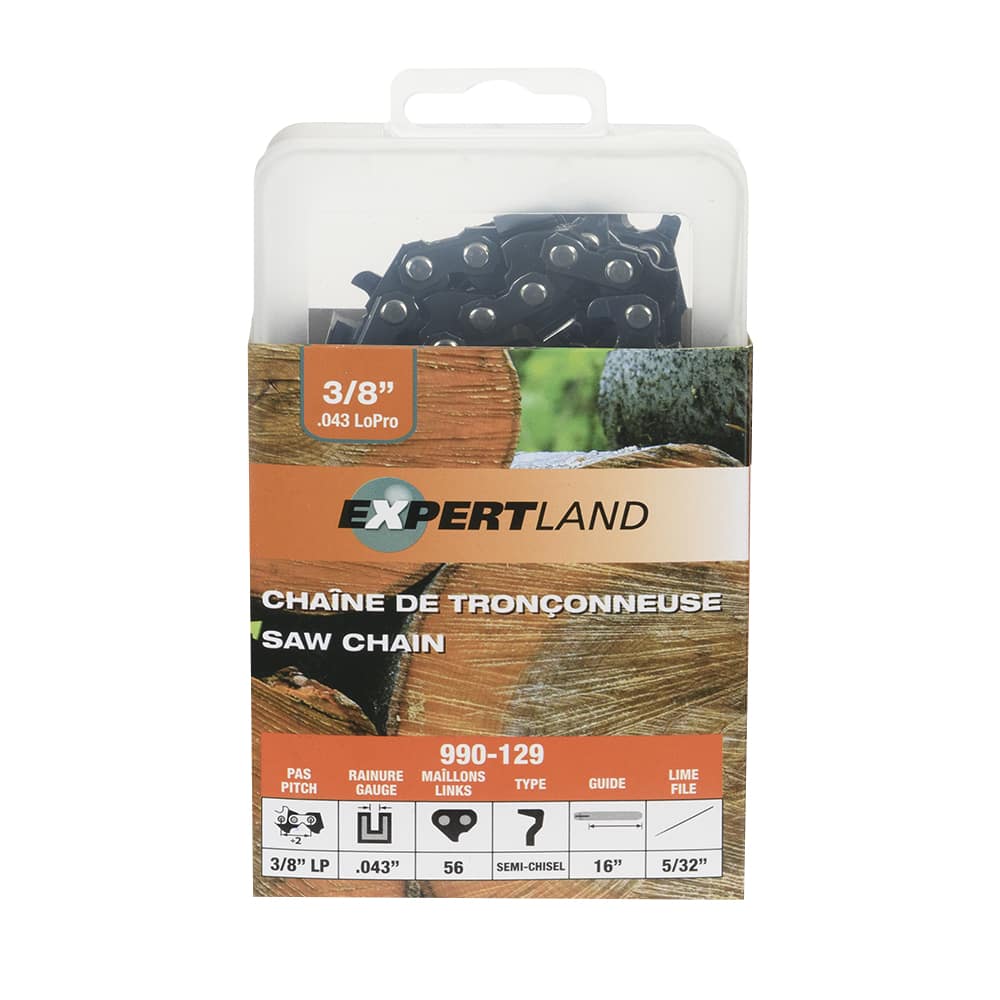 Chaîne de remplacement pour scie 16&nbsp;po, 3/8&nbsp;po&nbsp;LP, 0,043&nbsp;po, 56&nbsp;maillons