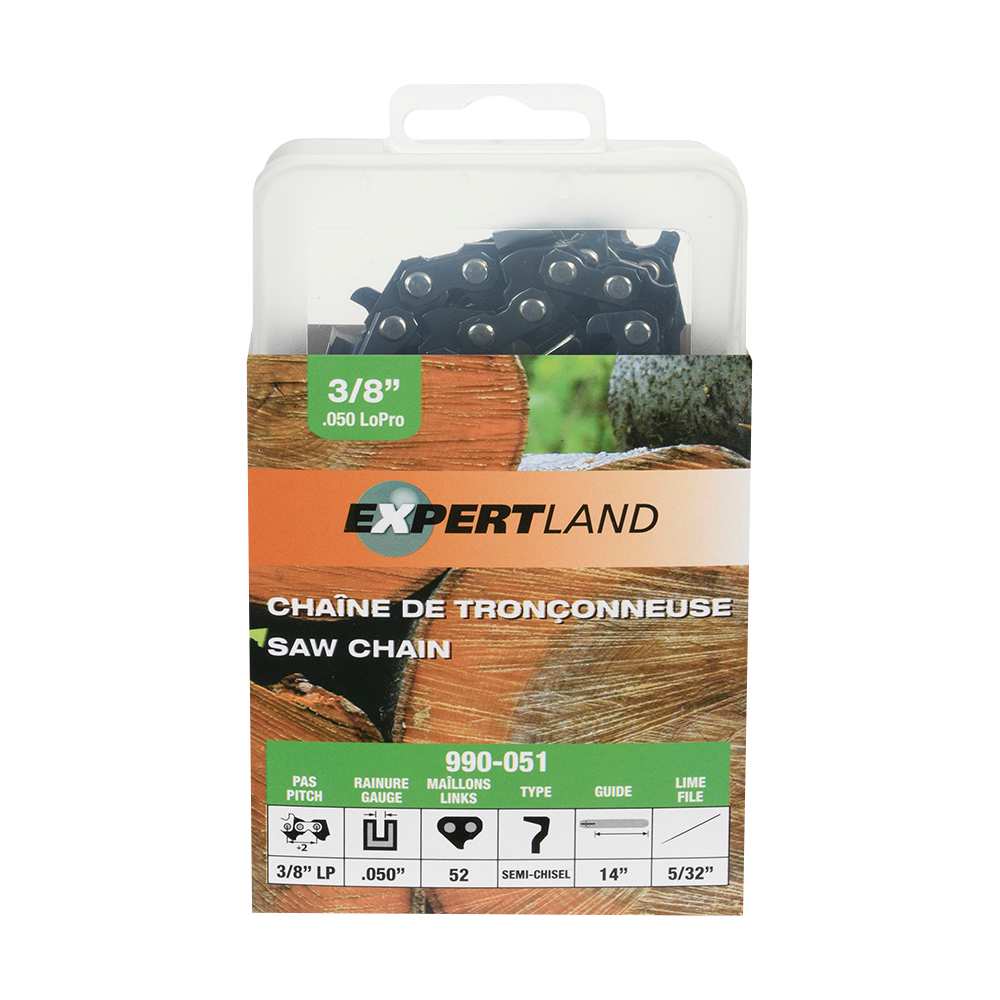 Chaîne de remplacement pour scie 14&nbsp;po, 3/8&nbsp;po&nbsp;LP, 0,050&nbsp;po, 52&nbsp;maillons