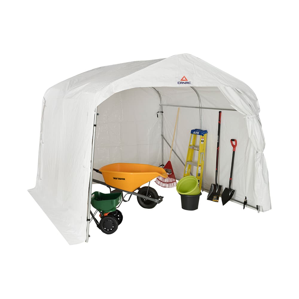 Abri utilitaire blanc 10&nbsp;pi&nbsp;x&nbsp;10&nbsp;pi (7&nbsp;pi&nbsp;H)