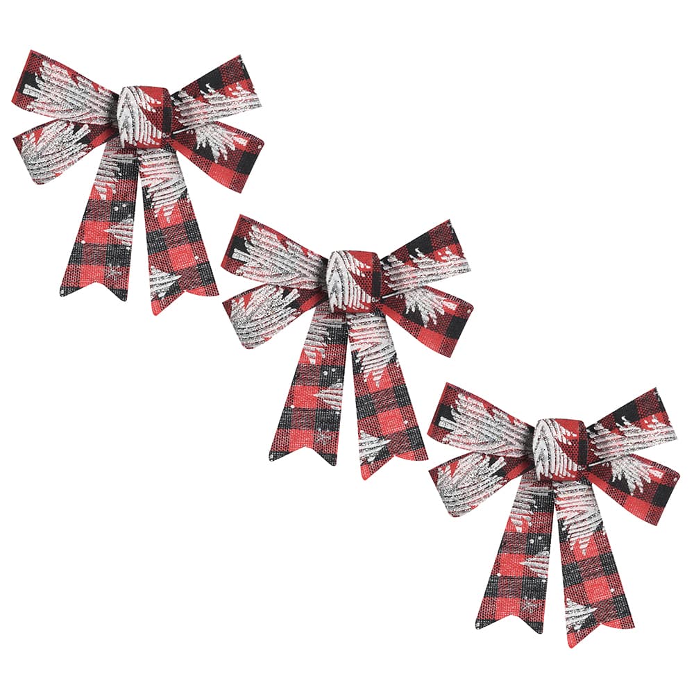 Christmas Bows 3 7/8 in. Pkg/3
